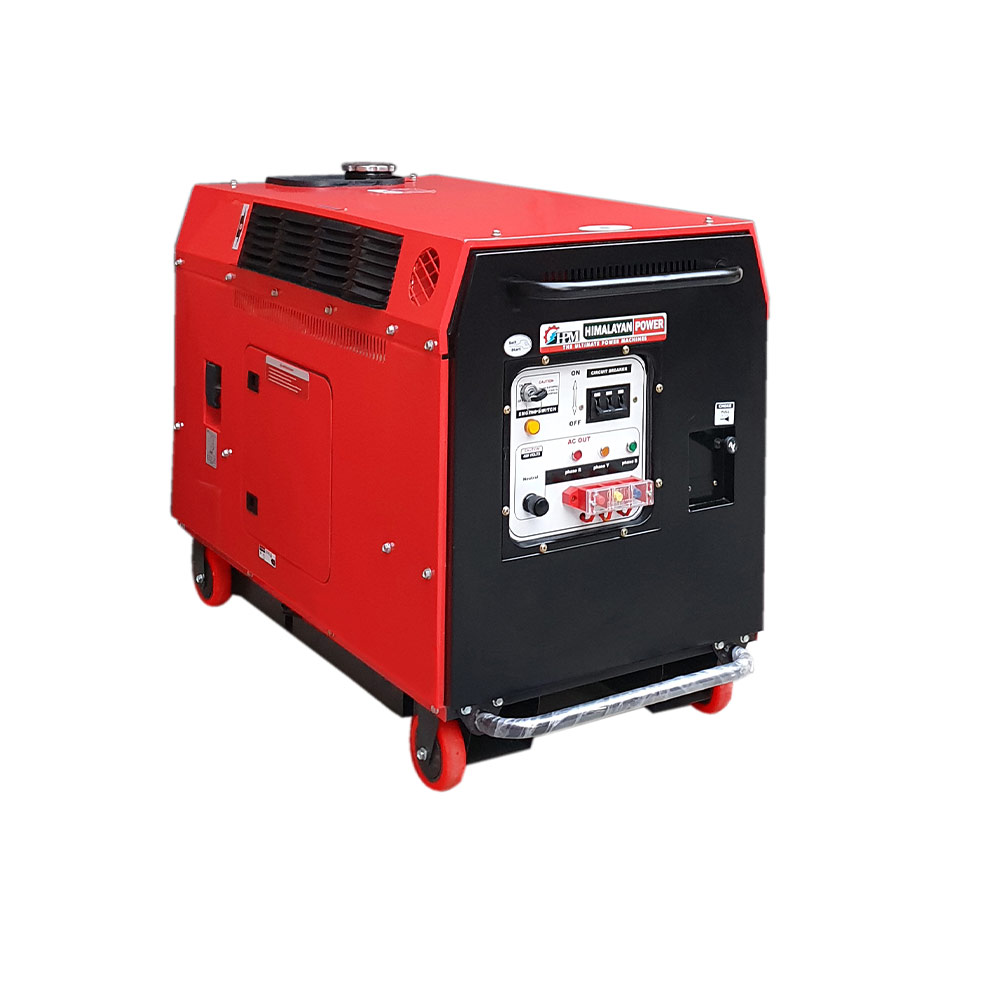 8 KVA Portable World’s Most Powerful & Most Light Weight Generator- 3 Phase, Petrol Run, Recoil & Self Start Model Silent GE-3P-9000RS